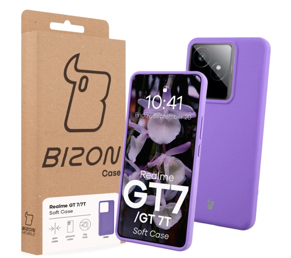 Bizon Soft do Realme GT 7 / Realme GT 7T Fioletowy
