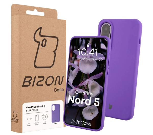 Bizon Soft do OnePlus Nord 5 fioletowy