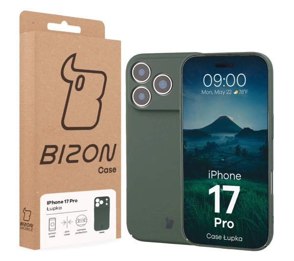 Bizon Łupka do Apple iPhone 17 Pro Zielony