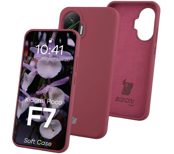 Bizon Soft do Xiaomi POCO F7 Śliwkowy