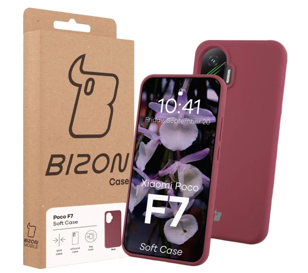 Bizon Soft do Xiaomi POCO F7 Śliwkowy