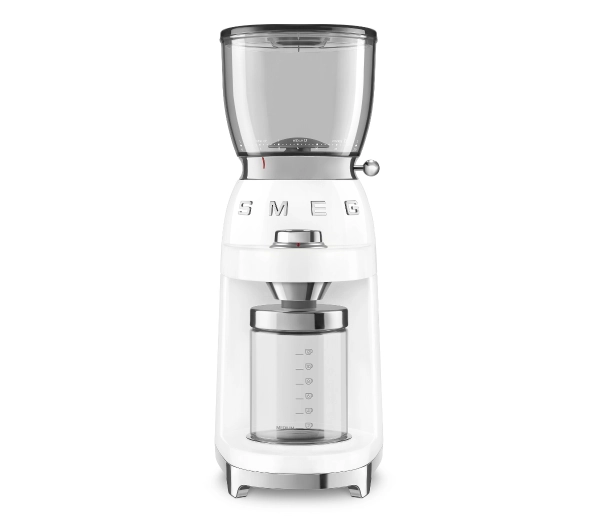 Młynki do kawy - Smeg CGF11WHEU Żarnowy