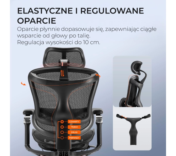 Sihoo Doro C300 PRO Biurowy do 150kg Tkanina Czarny - Kup na Raty - RRSO 0%