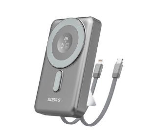 Dudao K29 10000mAh Wbudowany kabel USB-C Lightning MagSafe 20W Szary - ⚡ EURO HIT CENOWY! ⚡