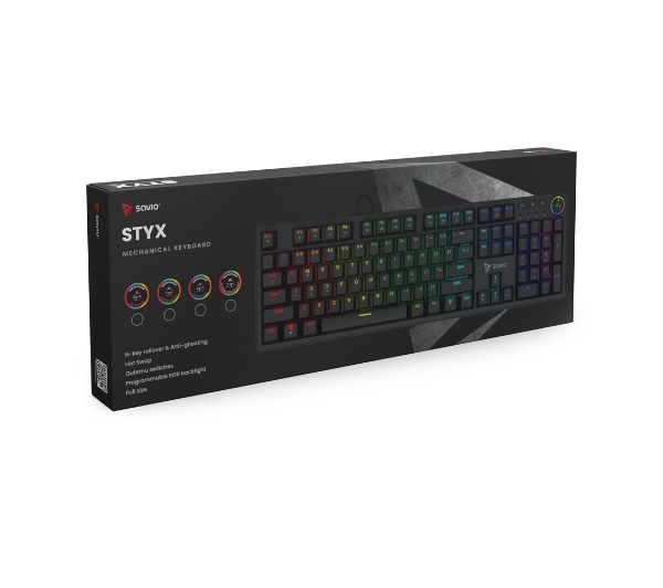 Savio STYX Outemu Peach Silent Czarny 