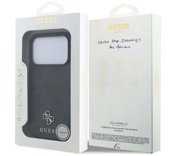 Guess 4G Small Classic Logo MagSafe do iPhone 17 Pro czarny