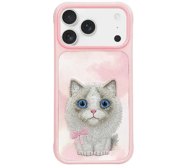 Etui NIMMY Big Eyed Pet 2.0 Cat do Apple iPhone 17 Różowy