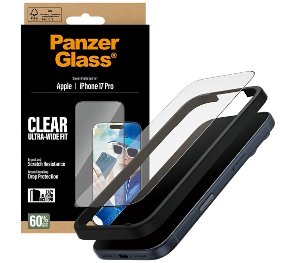 PanzerGlass Ultra-Wide Fit EasyAligner do iPhone 17 Pro