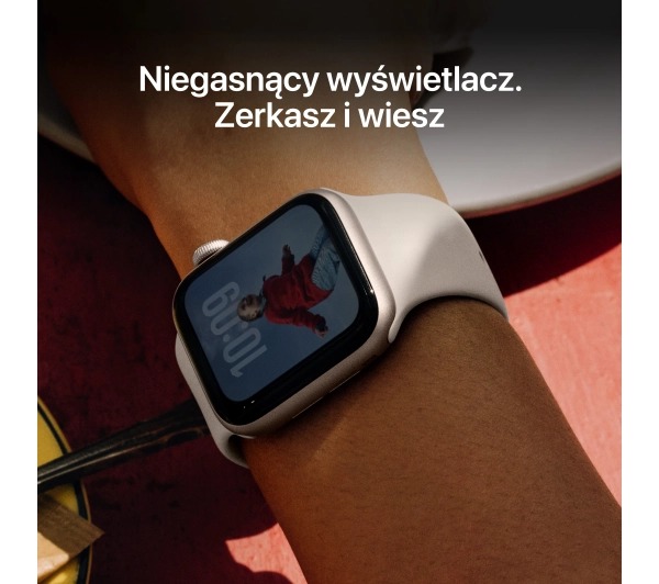 Apple Watch SE 3gen GPS + Cellular koperta 44mm z aluminium Księżycowa poświata pasek sportowy Księżycowa poświata S/M - ⚡ BESTSELLERY ⚡ - Kup na Raty - RRSO 0%