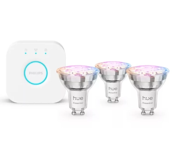 Philips Hue Essential GU10 3szt+Mostek