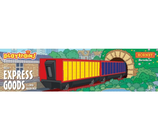 Playtrains OO 1:76 Zestaw 2 otwartych wagonów Express Goods