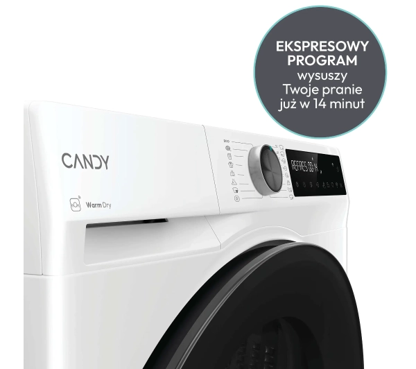 Candy ProDry 550 BP 10N2BCX-S Funkcje AI 58,5cm 10kg Zdalne sterowanie - Kup na Raty - RRSO 0%