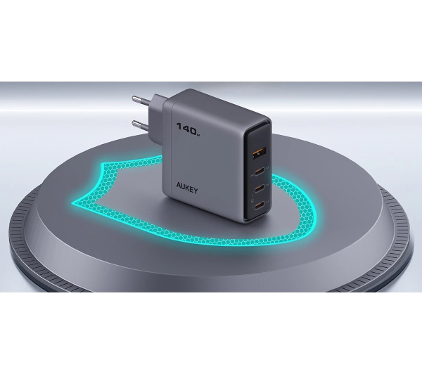 Aukey Comet Mix 4 3xUSB-C 1xUSB 140W PA-C6 Szary