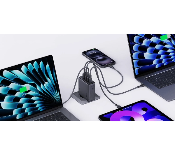 Aukey Comet Mix 4 3xUSB-C 1xUSB 140W PA-C6 Szary