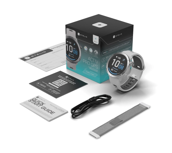 STELIO Activ Pro Funkcje AI 46mm GPS Tytan Srebrny - Kup na Raty - RRSO 0%