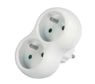 Hama 44047790 2 gniazda Biały