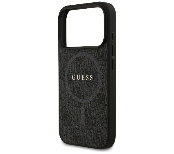 Guess 4G Ring Classic Logo MagSafe do iPhone 17 Pro czarny