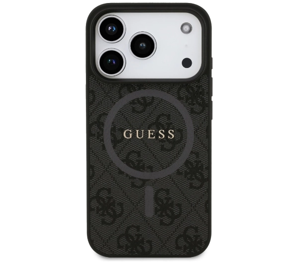 Guess 4G Ring Classic Logo MagSafe do iPhone 17 Pro czarny