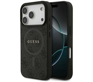 Guess 4G Ring Classic Logo MagSafe do iPhone 17 Pro czarny