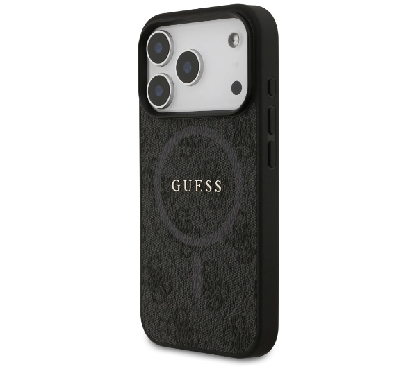Guess 4G Ring Classic Logo MagSafe do iPhone 17 Pro czarny