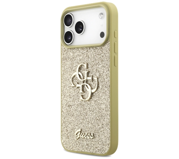 Guess Fixed Glitter Big 4G do iPhone 17 Pro Max złoty