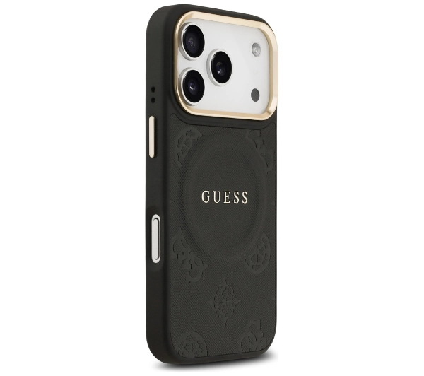 Guess Peony Hot Stamp MagSafe do iPhone 17 Pro czarny