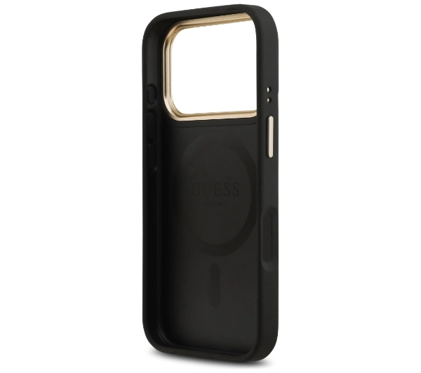 Guess Peony Hot Stamp MagSafe do iPhone 17 Pro czarny