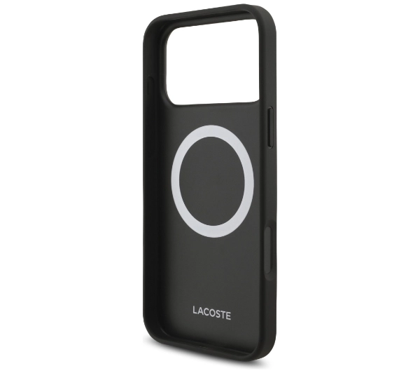 Lacoste Iconic Petit Pique Woven Logo MagSafe do iPhone 17 Pro Max sinople
