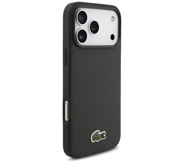 Lacoste Iconic Petit Pique Woven Logo MagSafe do iPhone 17 Pro Max sinople