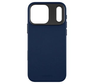 Yaxo Leather Gear Slim Case MagSafe do iPhone 17 Pro Max Granatowy