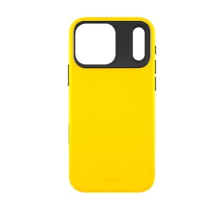 Yaxo Leather Gear Slim Case MagSafe do iPhone 17 Pro Żółty