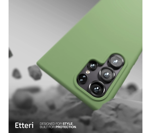 Etui ETTERI Silicone Case do Samsung Galaxy S23 Ultra Jasnozielony