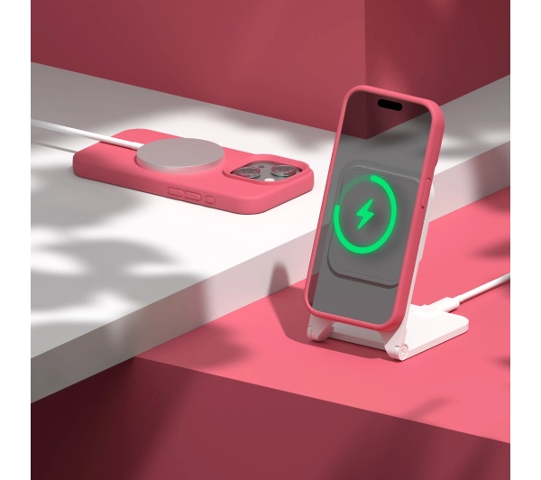 Etteri Silicone Case do iPhone 15 Malinowa