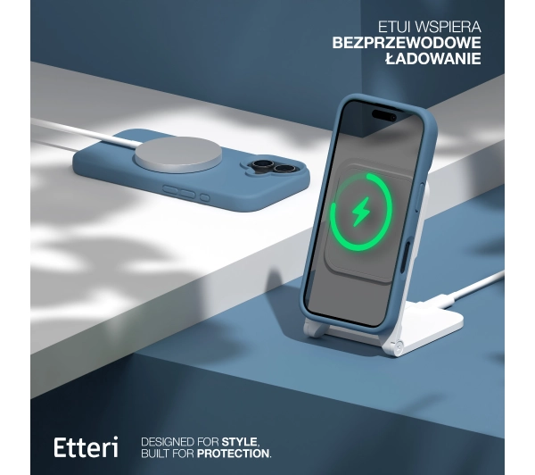 Etteri Silicone Case do iPhone 16 Plus Niebieski