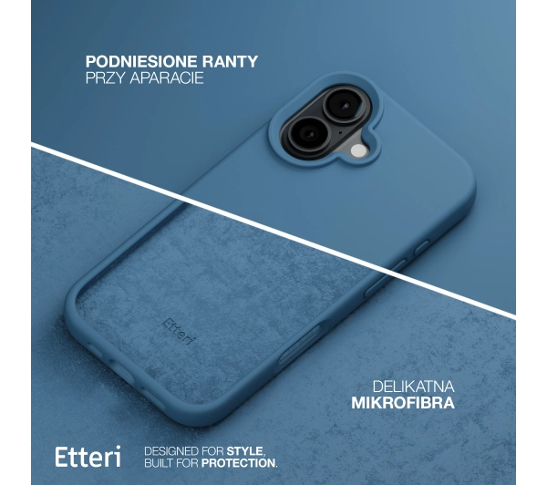 Etteri Silicone Case do iPhone 16 Plus Niebieski