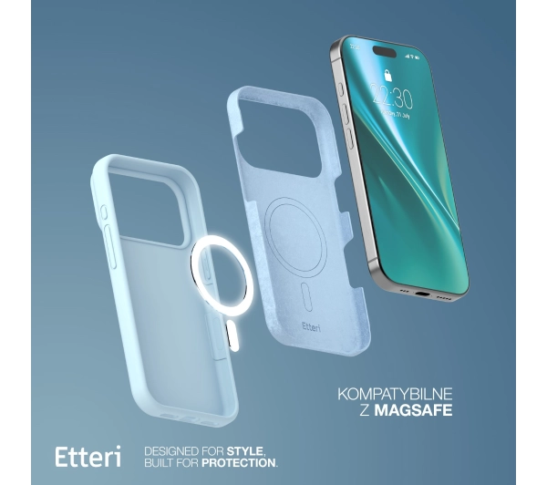 Etteri Silicone Case do iPhone 17 Pro Niebieski