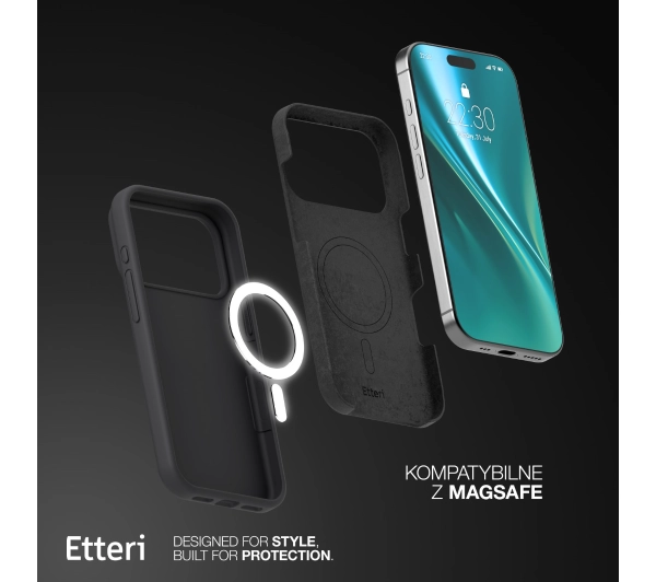 Etteri Silicone Case do iPhone 17 Pro Max Czarny - ⚡ EURO HIT CENOWY! ⚡