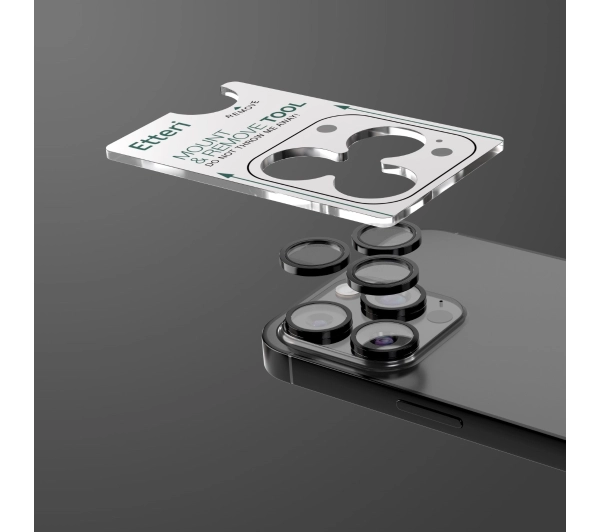 Etteri Camera Lens Protector do iPhone 16 Pro /16 Pro Max Czarny