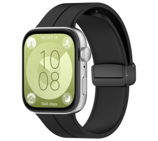 Bizon Strap Watch Silicone L do Huawei Watch Fit 4 / Huawei Watch Fit 4 Pro / Huawei Watch Fit 3 czarny