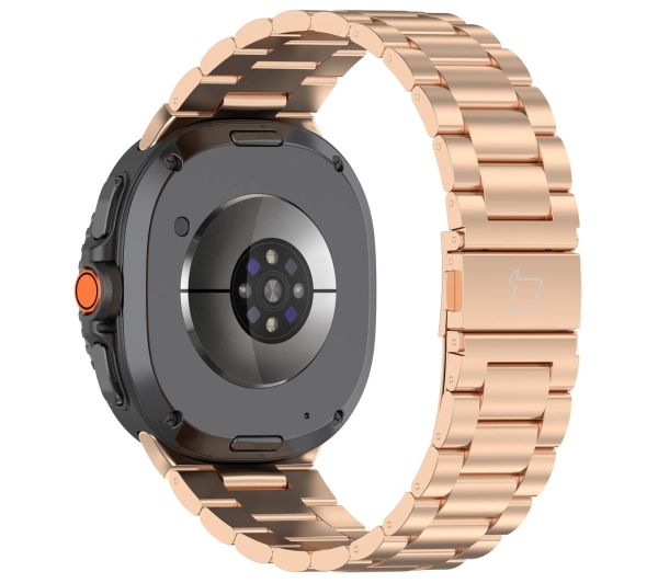 Bizon ze stali nierdzewnej Aura do Galaxy Watch 8 40/44mm Galaxy Watch 8 Classic 46mm Różowo-złoty