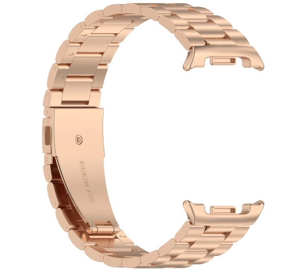 Bizon ze stali nierdzewnej Aura do Galaxy Watch 8 40/44mm Galaxy Watch 8 Classic 46mm Różowo-złoty