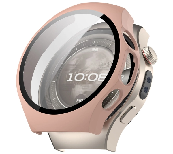 Bizon ze szkłem do Huawei Watch 5 42 mm różowy