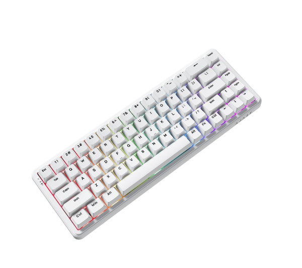 Ajazz AK680 MAX Magnetic Switch Biały
