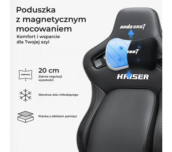 Anda Seat Kaiser 4 V2 XL Gamingowy do 150kg Skóra ECO Czarny - Kup na Raty - RRSO 0%
