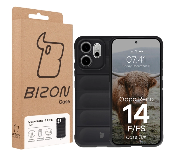 Bizon Pancerne Tur do Oppo Reno 14 F / FS Czarny