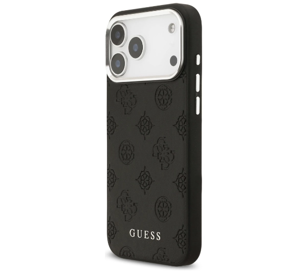 Guess Peony Hot Stamp Script MagSafe do iPhone 17 Pro Max Czarny