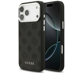 Guess Peony Hot Stamp Script MagSafe do iPhone 17 Pro Max Czarny