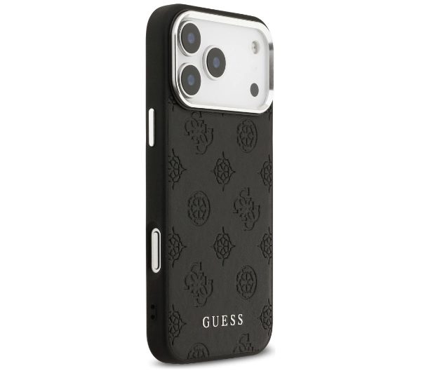 Guess Peony Hot Stamp Script MagSafe do iPhone 17 Pro Max Czarny