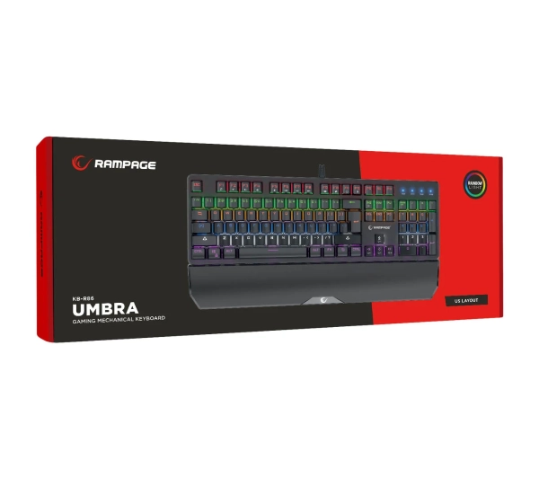 Rampage KB-R86 UMBRA Kaicheng Blue Switch Czarny