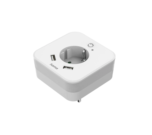 Hama Nocna LED Z Gniazdkiem 2xUSB